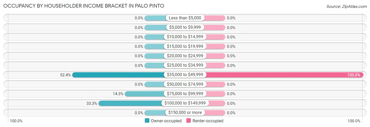 Occupancy by Householder Income Bracket in Palo Pinto