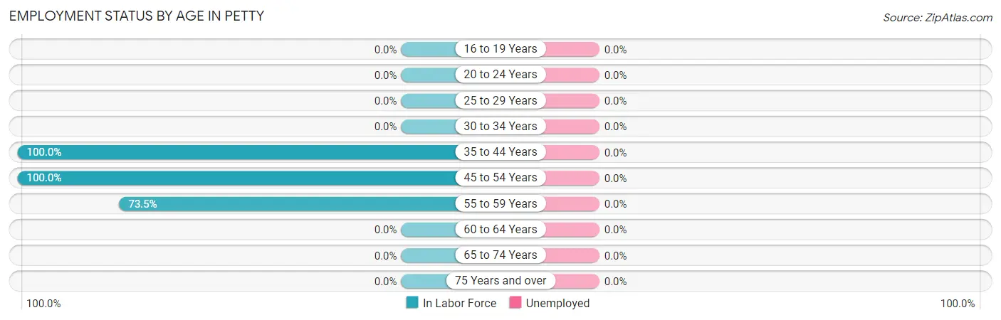 Employment Status by Age in Petty