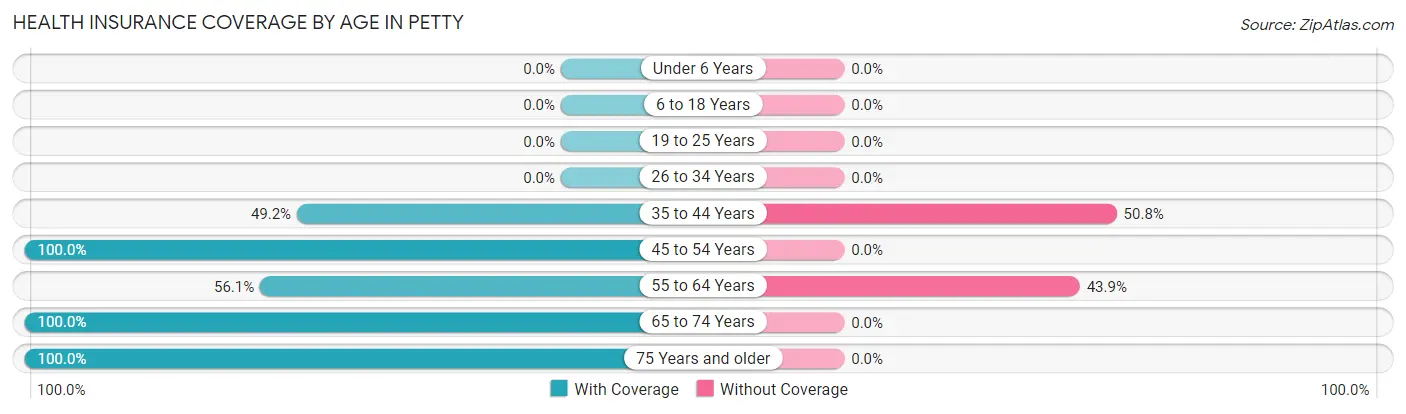 Health Insurance Coverage by Age in Petty