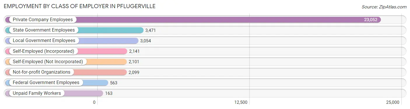 Employment by Class of Employer in Pflugerville