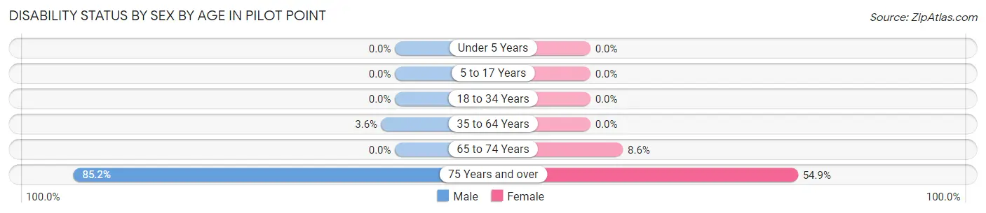 Disability Status by Sex by Age in Pilot Point