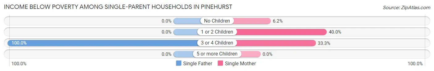 Income Below Poverty Among Single-Parent Households in Pinehurst