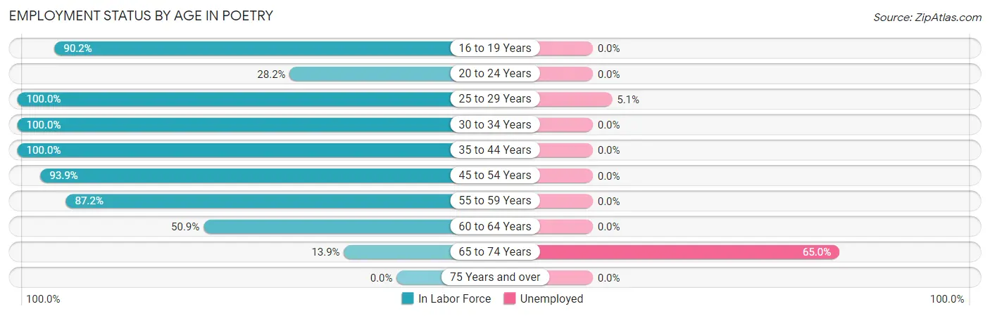 Employment Status by Age in Poetry
