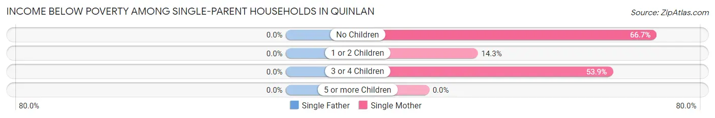 Income Below Poverty Among Single-Parent Households in Quinlan
