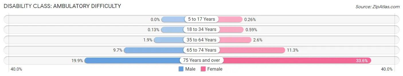 Disability in Richardson: <span>Ambulatory Difficulty</span>