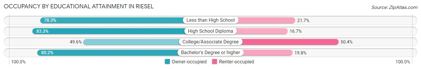 Occupancy by Educational Attainment in Riesel