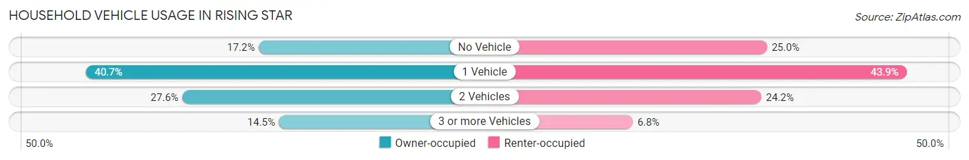 Household Vehicle Usage in Rising Star