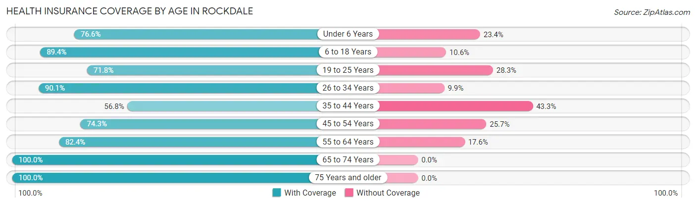 Health Insurance Coverage by Age in Rockdale