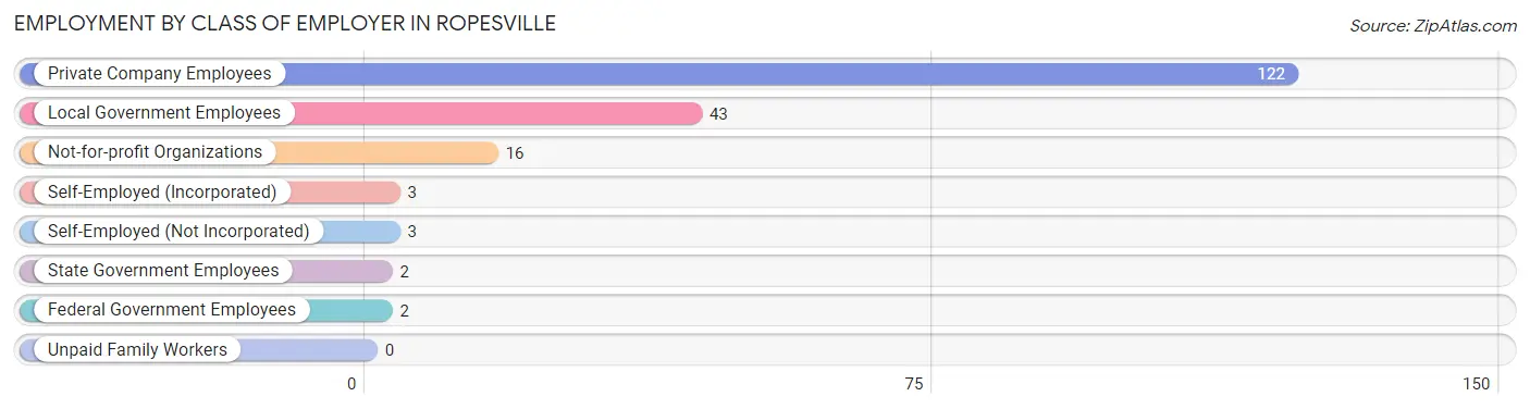 Employment by Class of Employer in Ropesville