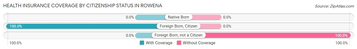 Health Insurance Coverage by Citizenship Status in Rowena
