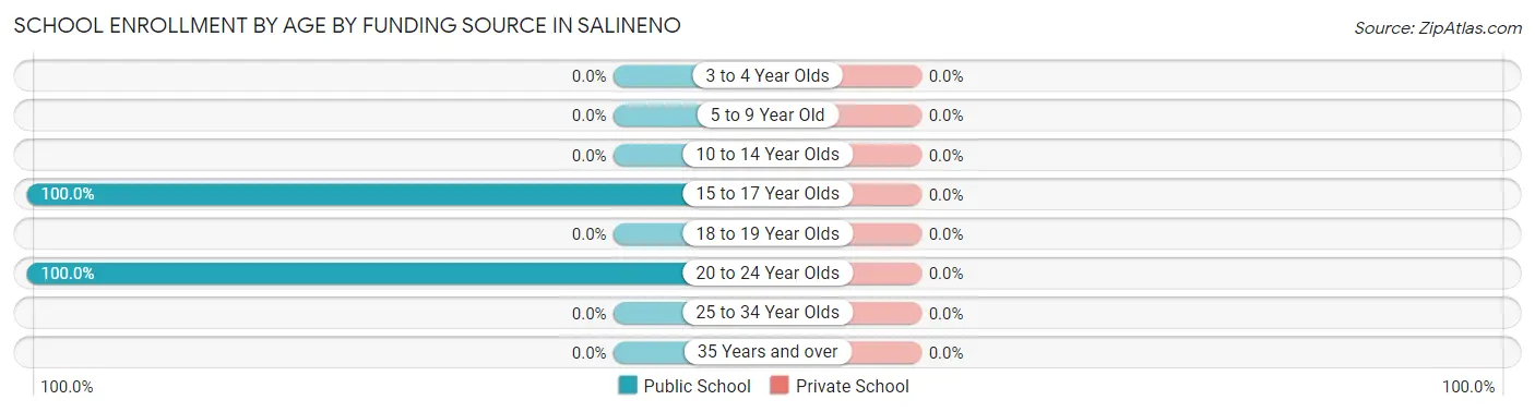 School Enrollment by Age by Funding Source in Salineno