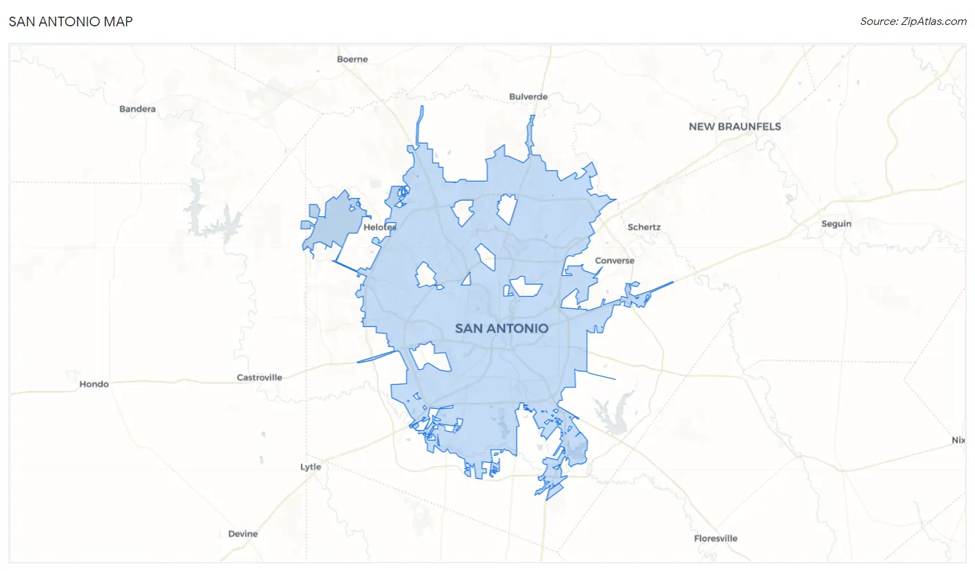 San Antonio Map