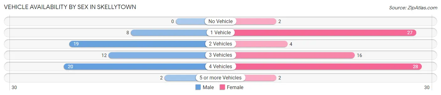 Vehicle Availability by Sex in Skellytown