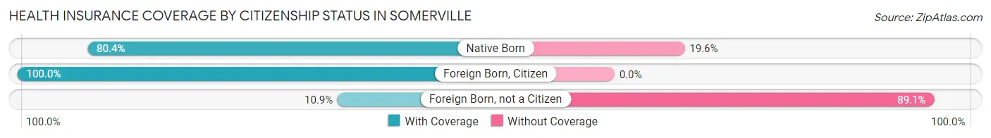 Health Insurance Coverage by Citizenship Status in Somerville