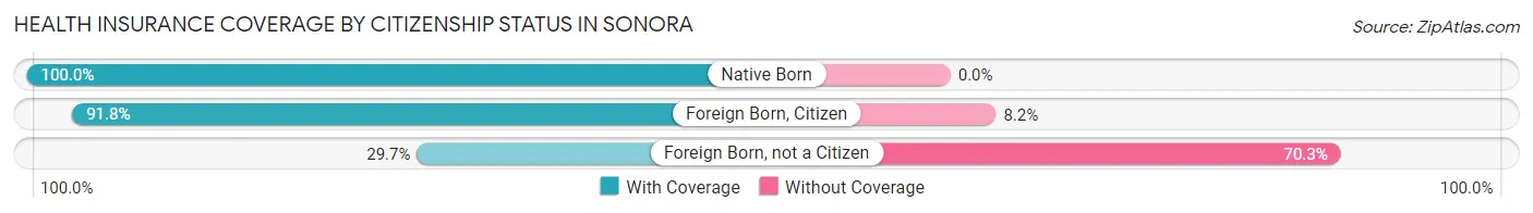 Health Insurance Coverage by Citizenship Status in Sonora