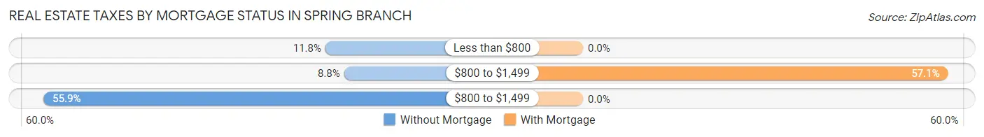 Real Estate Taxes by Mortgage Status in Spring Branch
