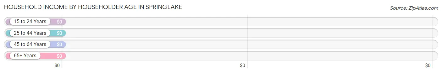 Household Income by Householder Age in Springlake