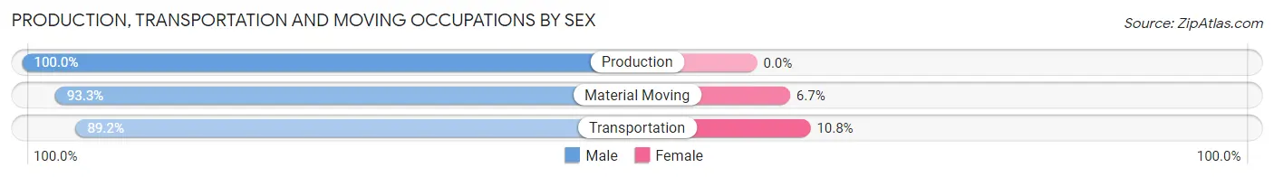 Production, Transportation and Moving Occupations by Sex in Streetman