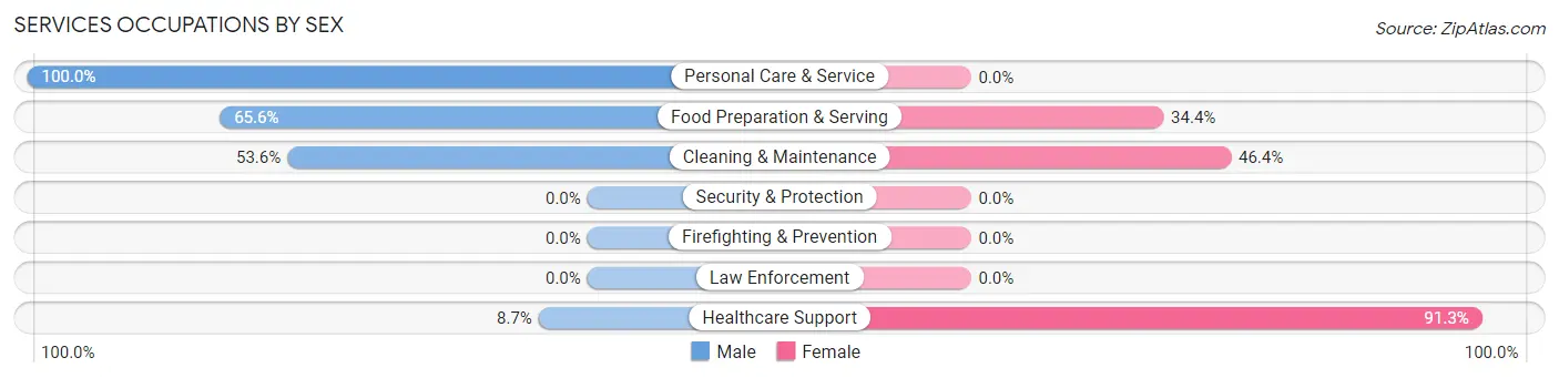Services Occupations by Sex in Sudan
