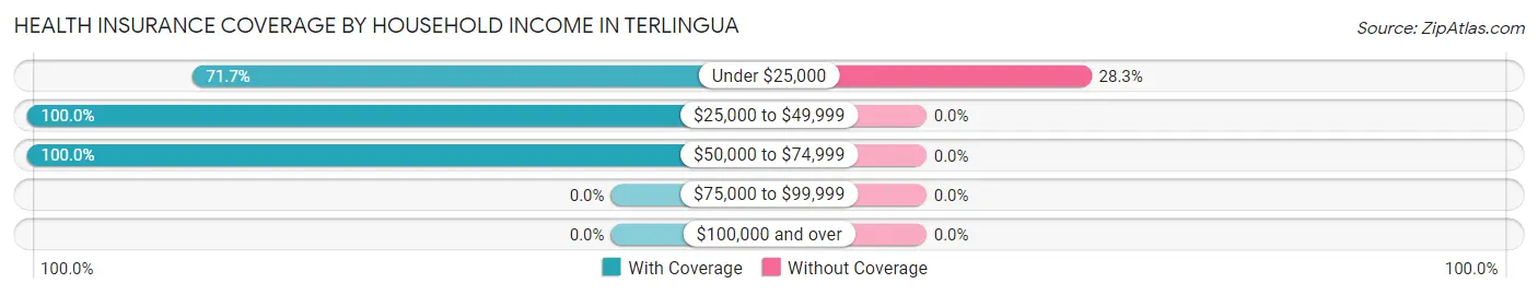 Health Insurance Coverage by Household Income in Terlingua