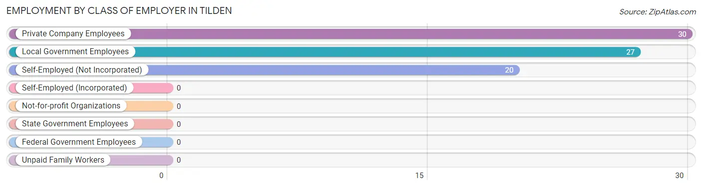 Employment by Class of Employer in Tilden