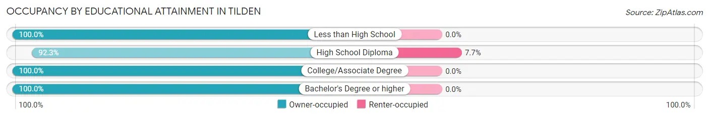 Occupancy by Educational Attainment in Tilden