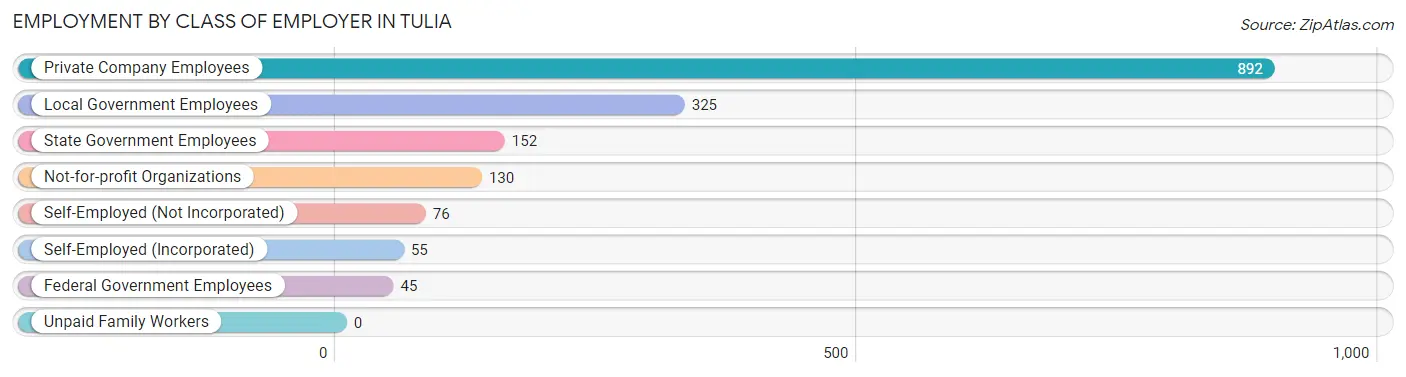 Employment by Class of Employer in Tulia