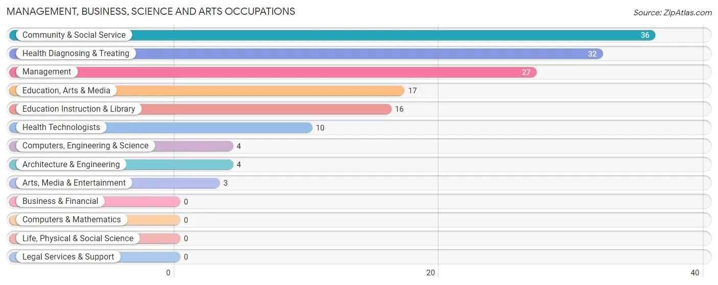 Management, Business, Science and Arts Occupations in Valley Mills