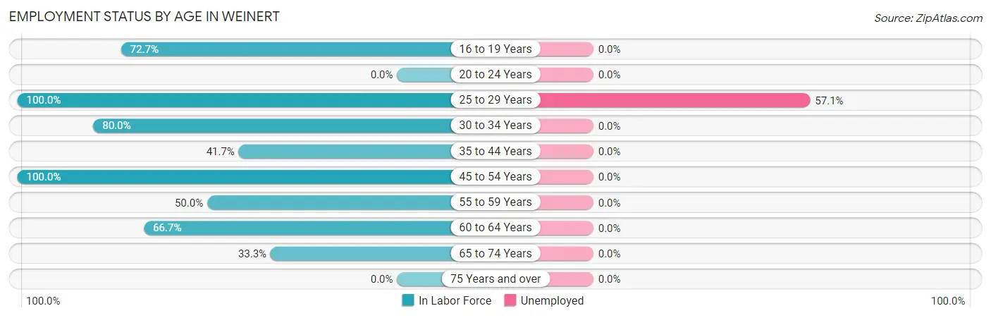 Employment Status by Age in Weinert