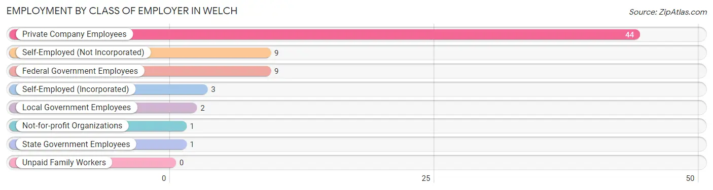 Employment by Class of Employer in Welch