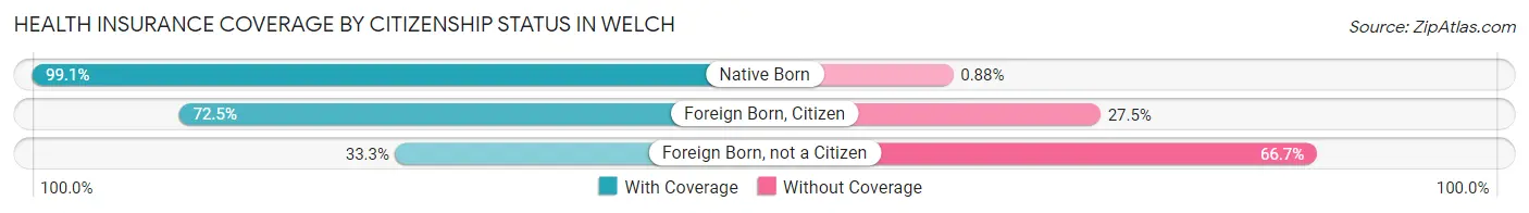 Health Insurance Coverage by Citizenship Status in Welch
