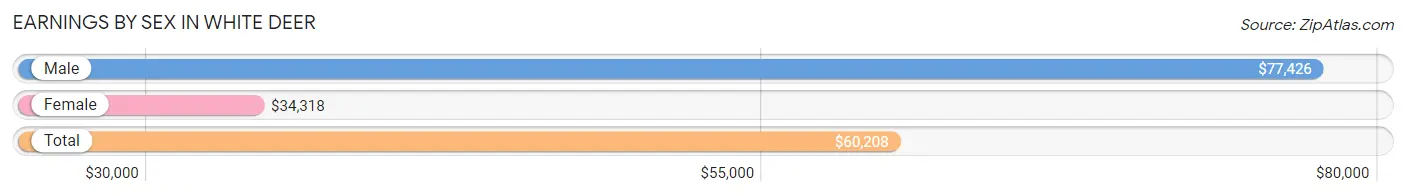 Earnings by Sex in White Deer