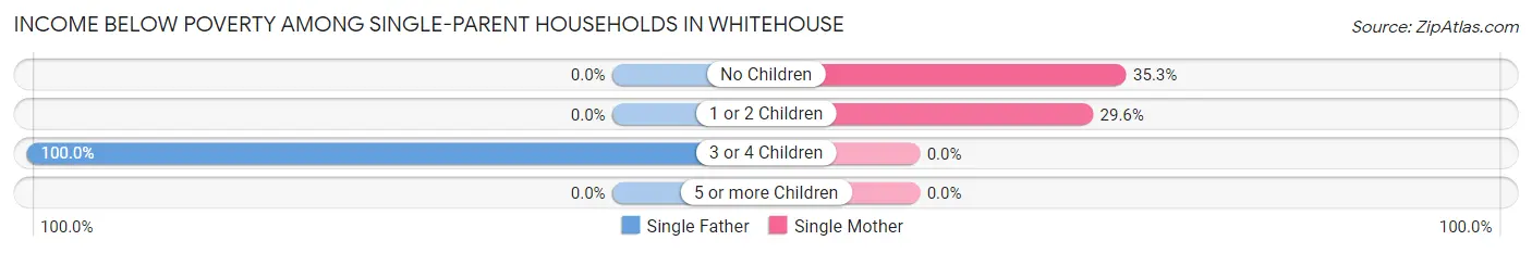 Income Below Poverty Among Single-Parent Households in Whitehouse