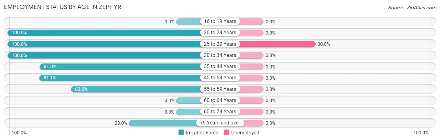 Employment Status by Age in Zephyr