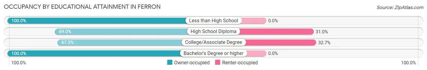 Occupancy by Educational Attainment in Ferron