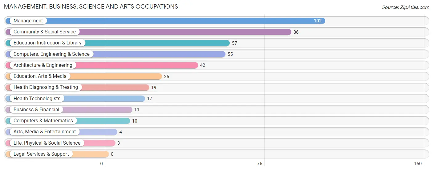 Management, Business, Science and Arts Occupations in Mantua