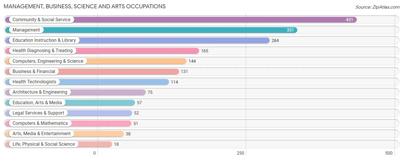 Management, Business, Science and Arts Occupations in Nephi