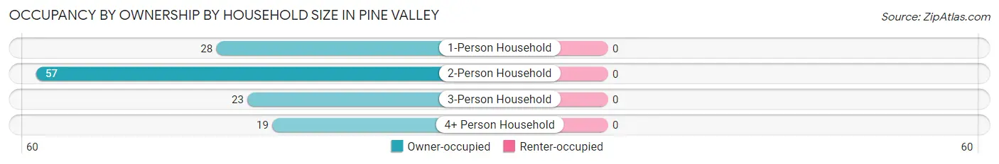 Occupancy by Ownership by Household Size in Pine Valley
