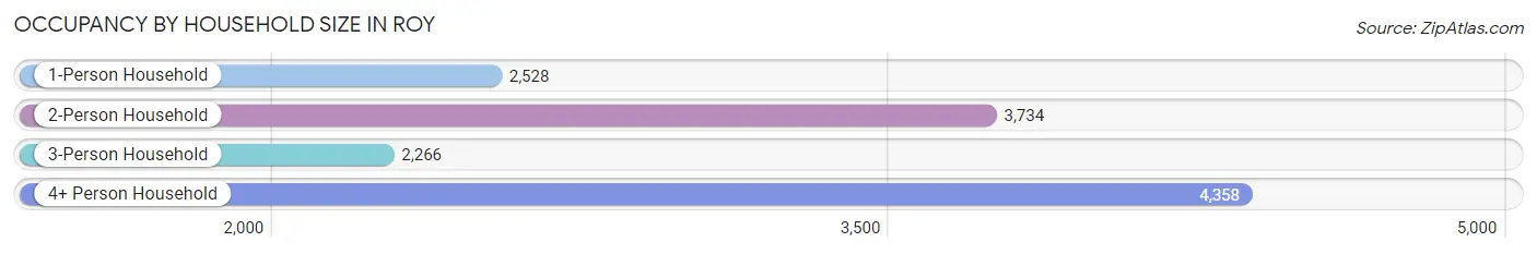 Occupancy by Household Size in Roy