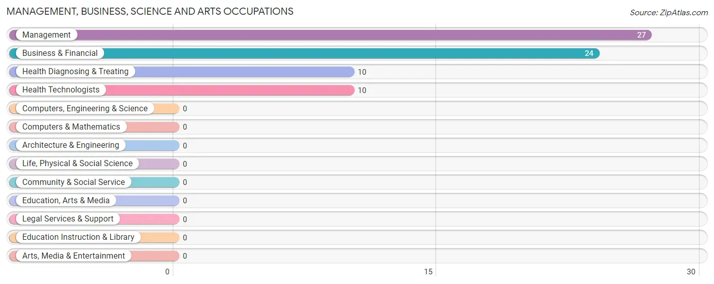 Management, Business, Science and Arts Occupations in Bassett