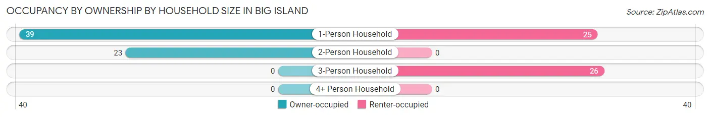 Occupancy by Ownership by Household Size in Big Island