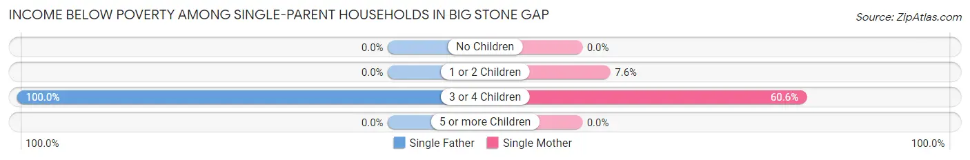 Income Below Poverty Among Single-Parent Households in Big Stone Gap