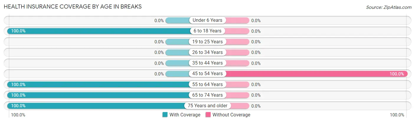 Health Insurance Coverage by Age in Breaks