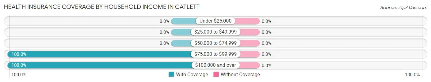 Health Insurance Coverage by Household Income in Catlett