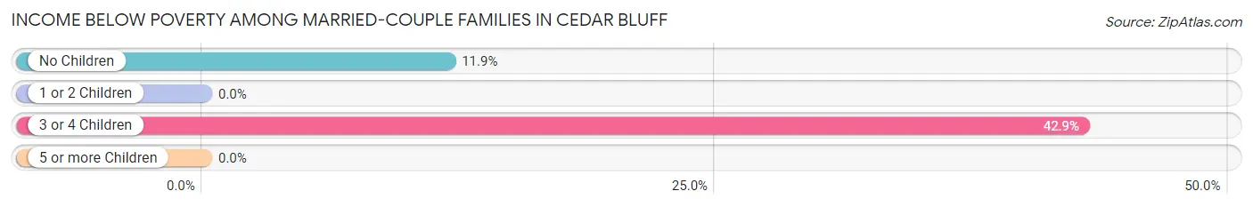 Income Below Poverty Among Married-Couple Families in Cedar Bluff