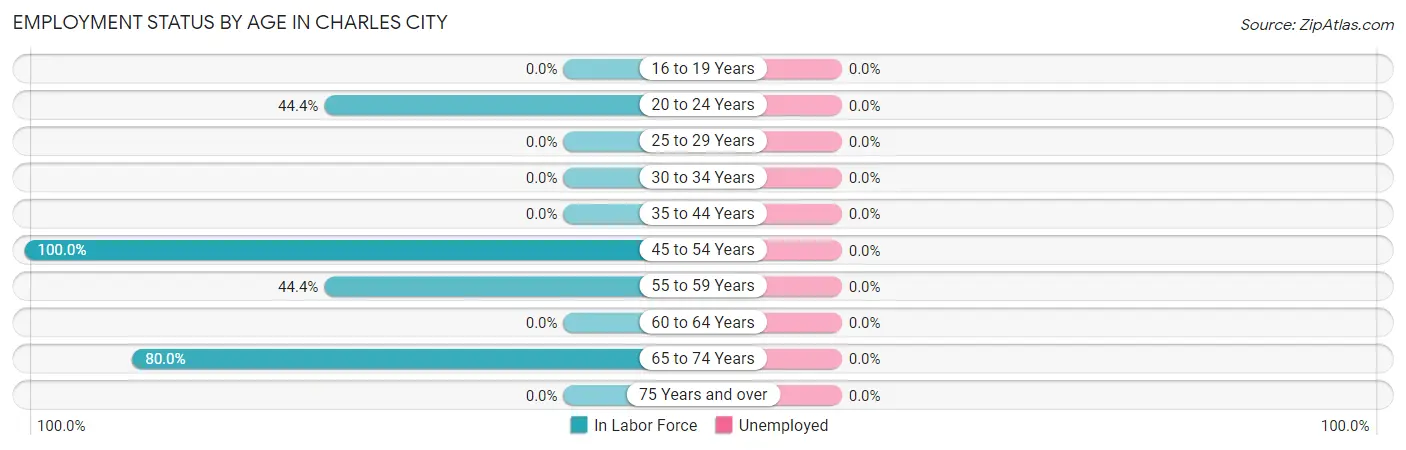 Employment Status by Age in Charles City