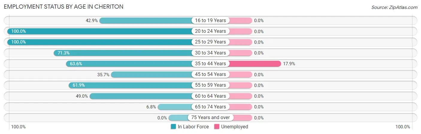 Employment Status by Age in Cheriton