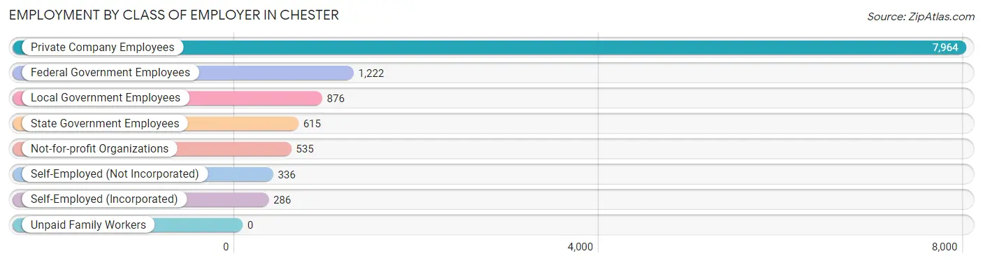 Employment by Class of Employer in Chester