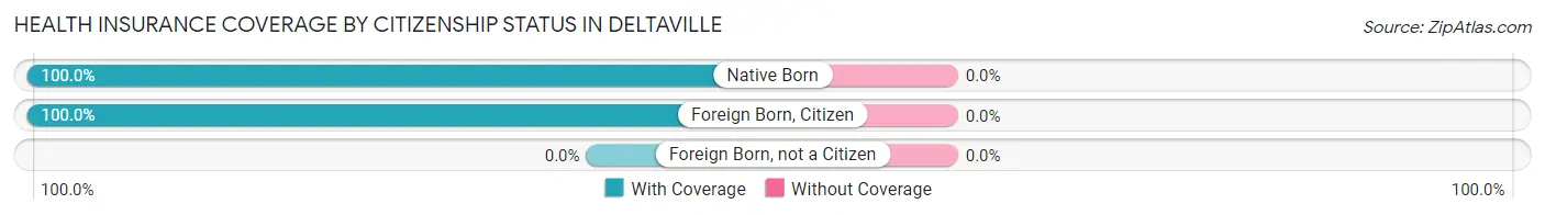 Health Insurance Coverage by Citizenship Status in Deltaville