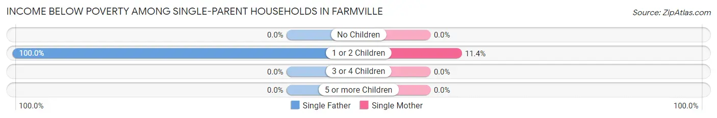 Income Below Poverty Among Single-Parent Households in Farmville